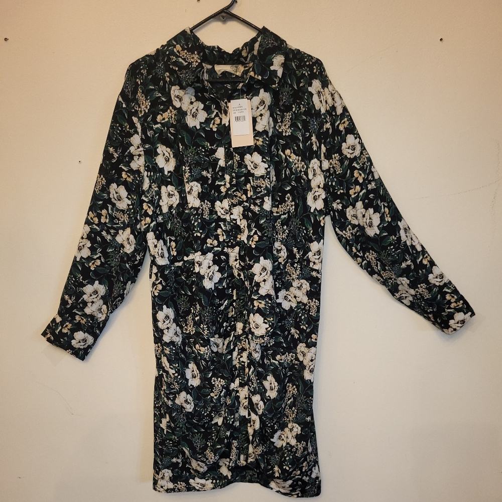 Everleigh Green and Black Long Sleeve Dress